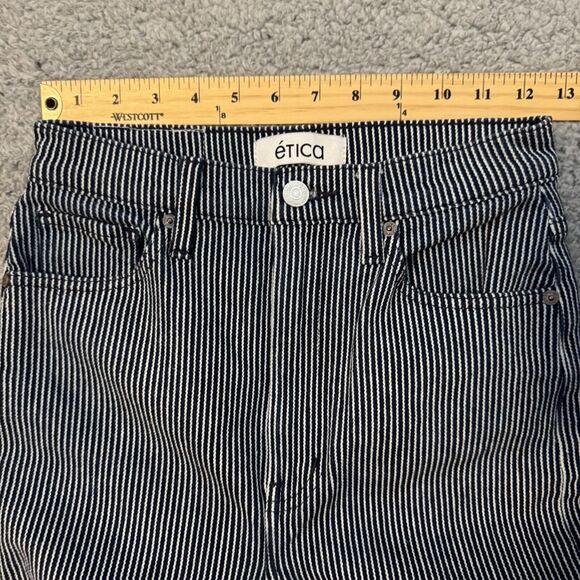 Etica Jeans Womens 25 Cindy Raw Hem Preppy Nautical Sustainable Slow Fashion - Picture 7 of 13